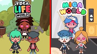 Toca Life World Vs Miga Town My World Emote Battle - Ipad Gameplay