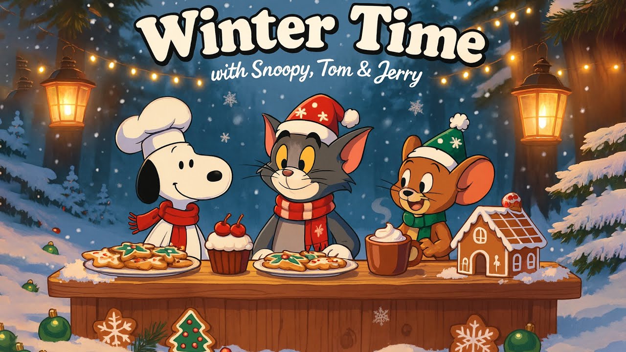 Winter Time with Snoopy, Tom & Jerry 🎄 Positive Jazz for Study, Work & Relaxation