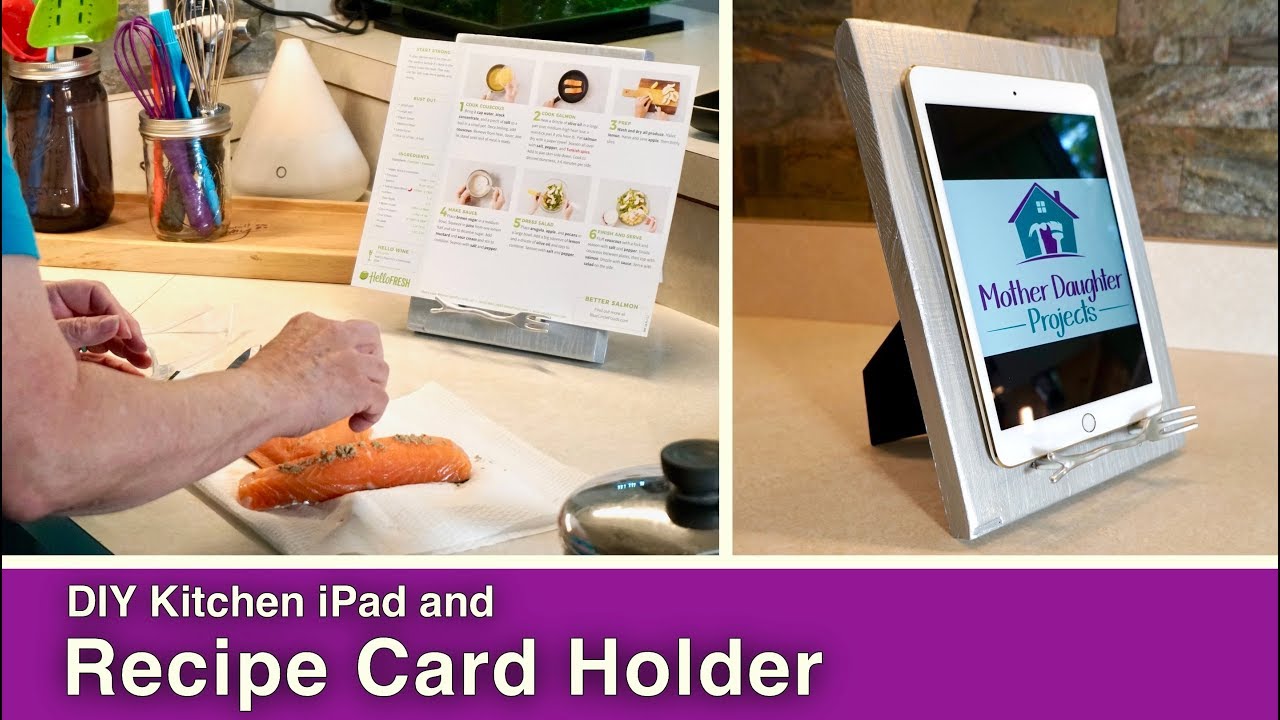 DIY Recipe and iPad Holder // Hello Fresh Card Size