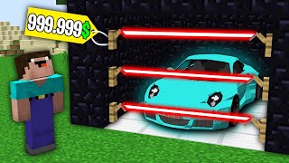 Minecraft NOOB vs PRO : NOOB BOUGHT MOST SECURE DIAMOND CAR FOR 999.999$! Challenge 100% trolling