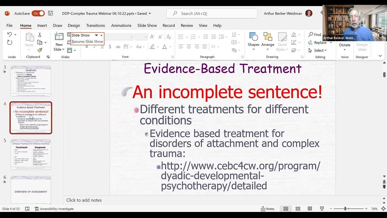 Dyadic Developmental Psychotherapy: An Evidence-Based Developmental Approach