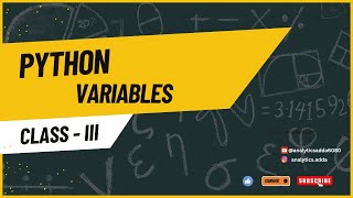 Class III Python Tutorial for Beginners | Variables in Python