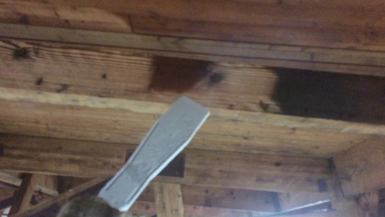 Stain removal from wood ceiling Dry Ice Blasting YouTube
