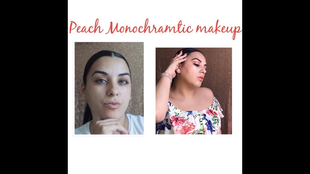 PEACH MONOCHRAMTIC MAKEUP TUTORIAL | Canvas Beauty - YouTube