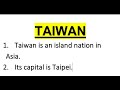 Write ten line essay on taiwan in english  ahb education