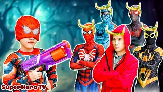 PRO 5 SPIDER-MAN & KID SPIDER-MAN || Rescue All SUPERHERO kidnapped by JOKER ( Funny Action )