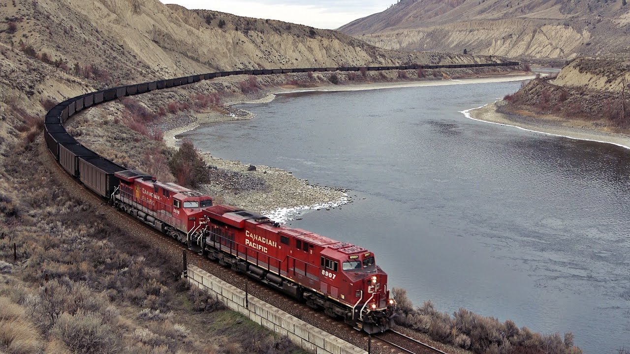 OVERLOAD OF HUGE COAL TRAINS THRU CANADAS CANYONS!! Captured In The Most Beautiful Places In BC