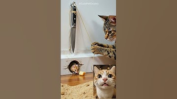 Cat’s Genius Trap for the Mouse… But Wait #funny #cat #youtubeshorts #cute #shorts
