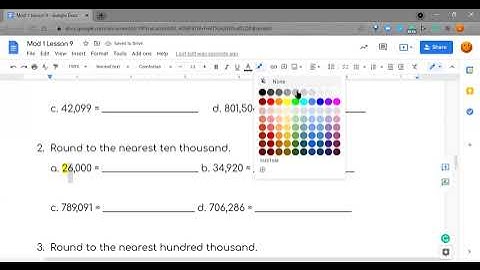 Rounding Multi-Digit Numbers to Any Place Value ... Mod 1 Lesson 9