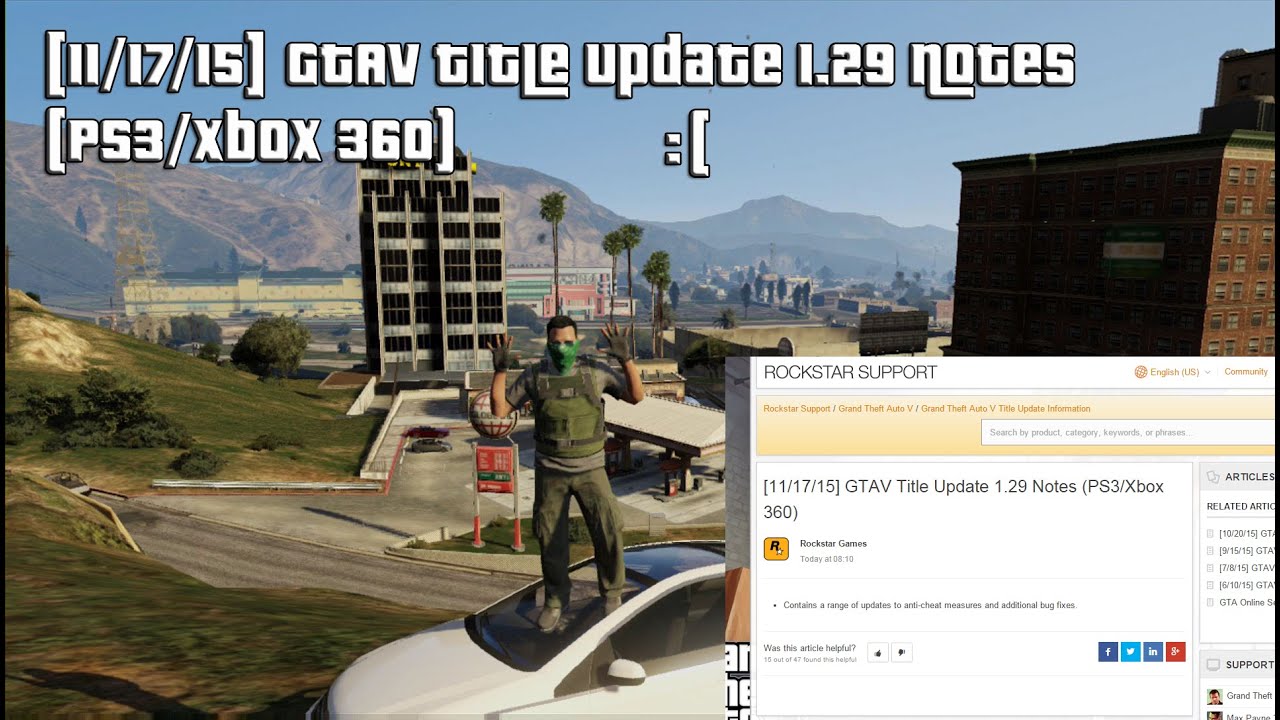 Gta 5 Title Update 1 29 Ps3 Xbox 360 My Thoughts On It Youtube