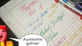How to write and decorate on front/first of an Assignment/Project file | front page assignment file