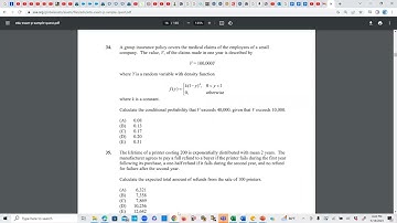 Actuarial SOA Exam P Sample Question 34 Solution