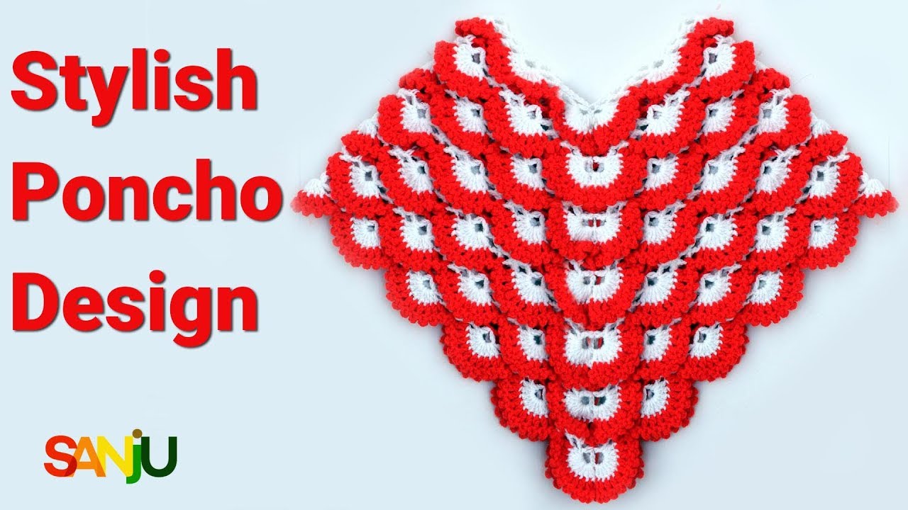 Stylish Woolen poncho For Girls | Crochet Poncho 2021