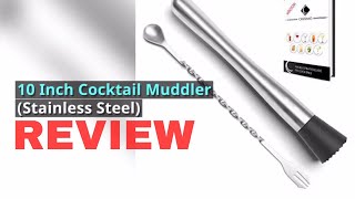 10 Inch Cocktail Muddler Stainless Steel And Mixing Spoon Review