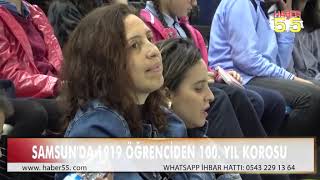 Samsunda 1919 Öğrenci̇den Oluşan Dev Koro 19 Mayis Marşini Seslendi̇rdi̇