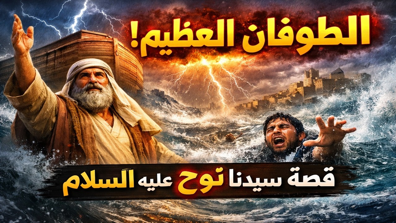 🔥 صبر 950 سنة… ثم أغرق الله الأرض كلها! | القصة الكاملة للطوفان العظيم