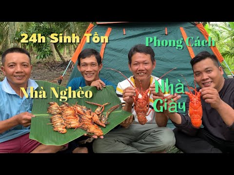 Video THỬ THÁCH 24h SINH TỒN theo phong cách Nhà Giàu & Nhà... - youtube