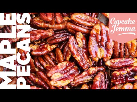 Oven-Baked Candied Maple Pecans - the Tastiest Nuts ever! | Bake with Sally | Cupcake Jemma