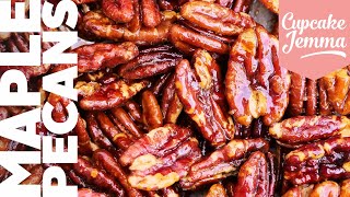 Oven-Baked Candied Maple Pecans - the Tastiest Nuts ever! | Bake with Sally | Cupcake Jemma