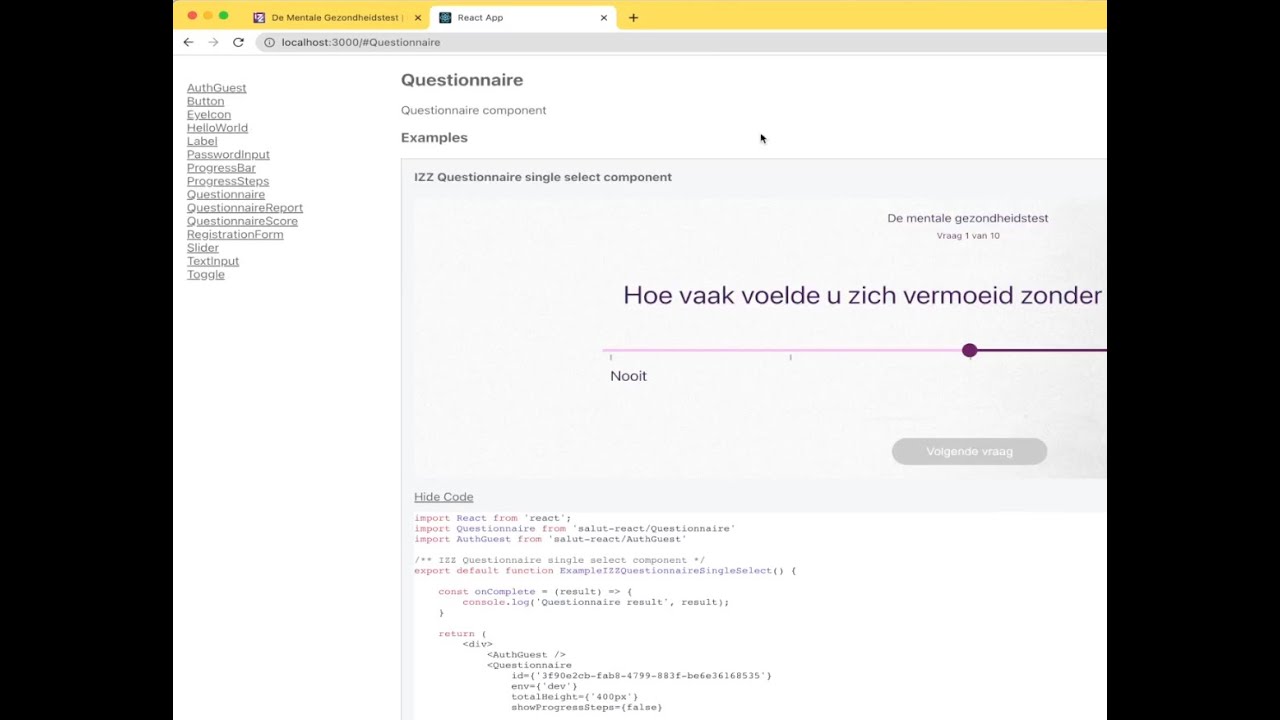 Web components library and web application development and deployment