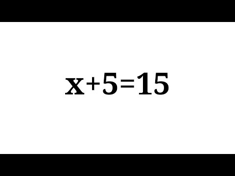 Video How to solve the equation x+5=15 - youtube