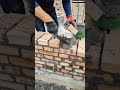 🧱🛠️ Brick Masonry: Laying Clay Bricks with Trowel and Alignment Line