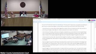 Walker County Commissioners Court Special Session August 4, 2025