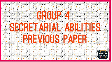 GROUP 4 Paper 2,Secretarial Abilities Previous Paper Conducted by TSPSC