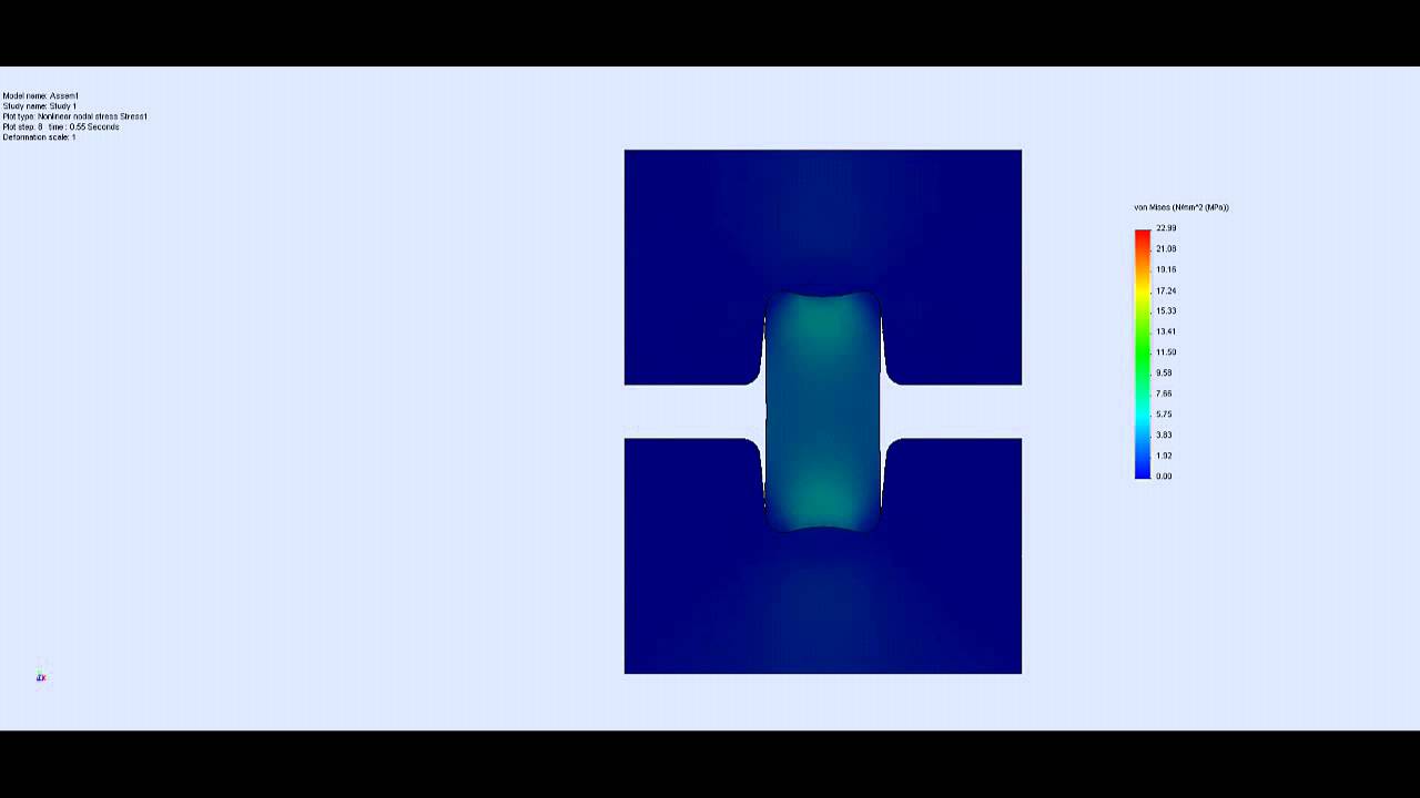 Nonlinear Analysis with Solidworks Simulation - YouTube
