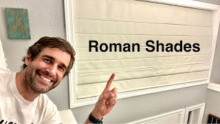 ★★★★★ Full install - How these Roman Shades are Installed - BERISSA Blackout Roman Shades