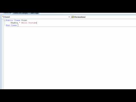 How to make a Message Box appear in VB