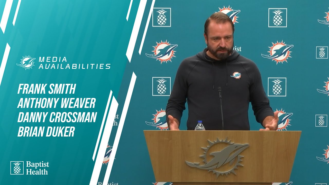 F. Smith, Weaver, Crossman and Duker meet with the media l Miami Dolphins