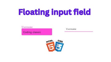 how to create animated / floating input field using html and css