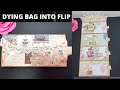CLUTCH 7 POCKET FLIP USING DYING PAPER BAGS