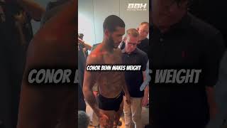𝐖𝐄𝐈𝐆𝐇-𝐈𝐍𝐒 ⚖️Conor Benn has made weight at 156.4lbs  #FatalFury | #EubankBenn Information