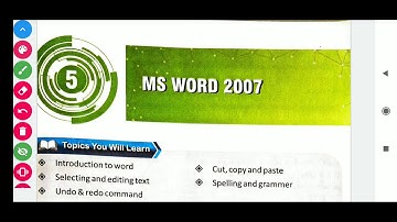 Class 4 Chap 5 MS Word 2007