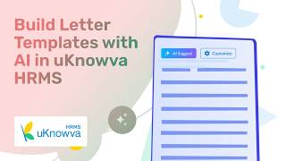 Create HR Letter Templates with AI | Offer Letters & HR Documents in uKnowva HRMS