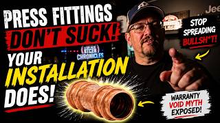 Press Fittings Are NOT the Problem — You Are