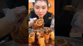 Asmr mukbang beef bone marrow #mukbang #eating #chinesefood #beefbone #bonemarrow #eattingshow