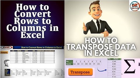 How To Convert Rows To Columns with Transpose In Excel in Hindi ||  How To Transpose Data In Excel