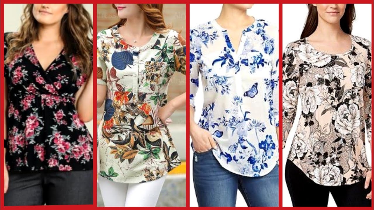 Fabulous Floral Print Top Designer Designs Latest Impressive Clothes