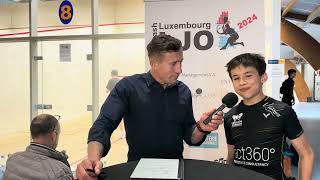 Interview with Paris Caillet BU15 at Luxembourg Junior Open 2024