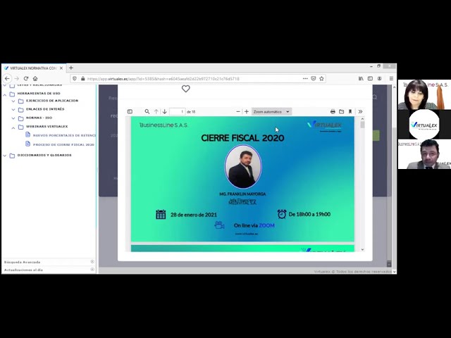 Virtualex - Webinar Cierre Fiscal 2020