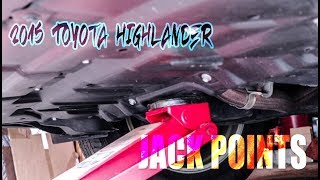2015 Toyota Highlander Jack Points 2015 Toyota Highlander Jack Points