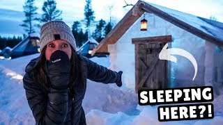Sleeping in an ICE CABIN (challenge)