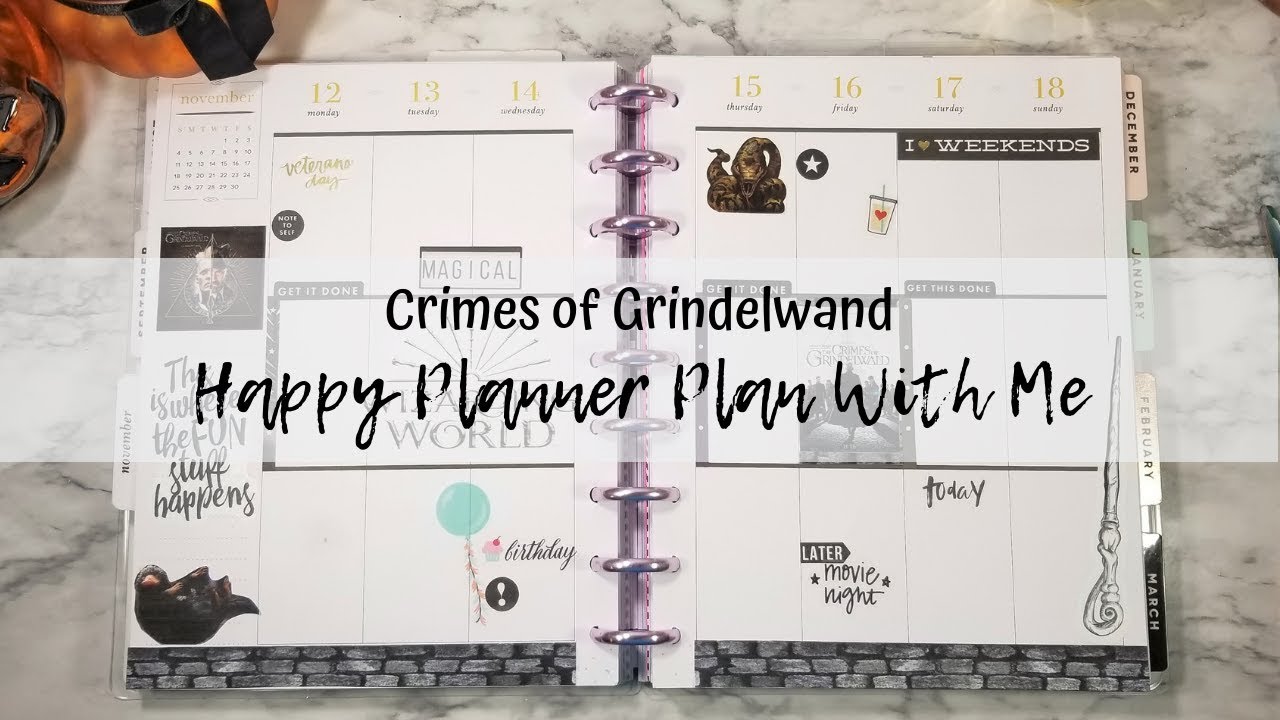 CRIMES OF GRINDELWALD INSPIRED PLAN WITH ME | NO KIT SPREAD