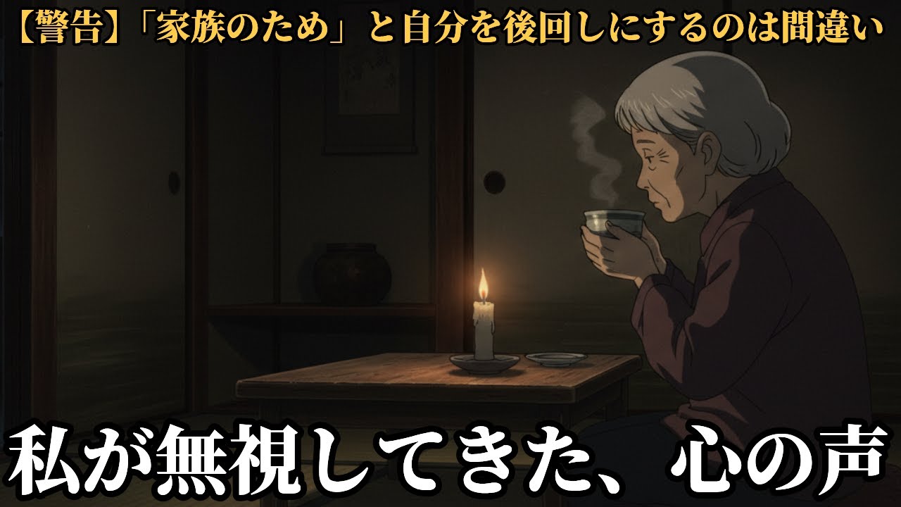 【警告】「家族のため」と自分を後回しにするのは、もうやめてください。70年目に気づく“心の悲鳴”。