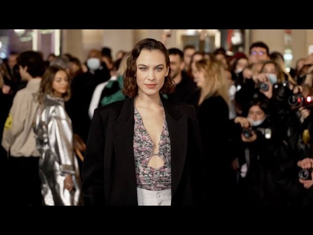 Alexa Chung at the Isabel Marant Fashion show in Paris 