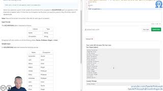 Let's Play von HackerRank - Folge II - SQL: Advanced Select Challenges.