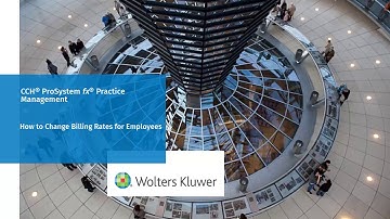 CCH® ProSystem fx® Practice Management: Changing Billing Rates for Employees